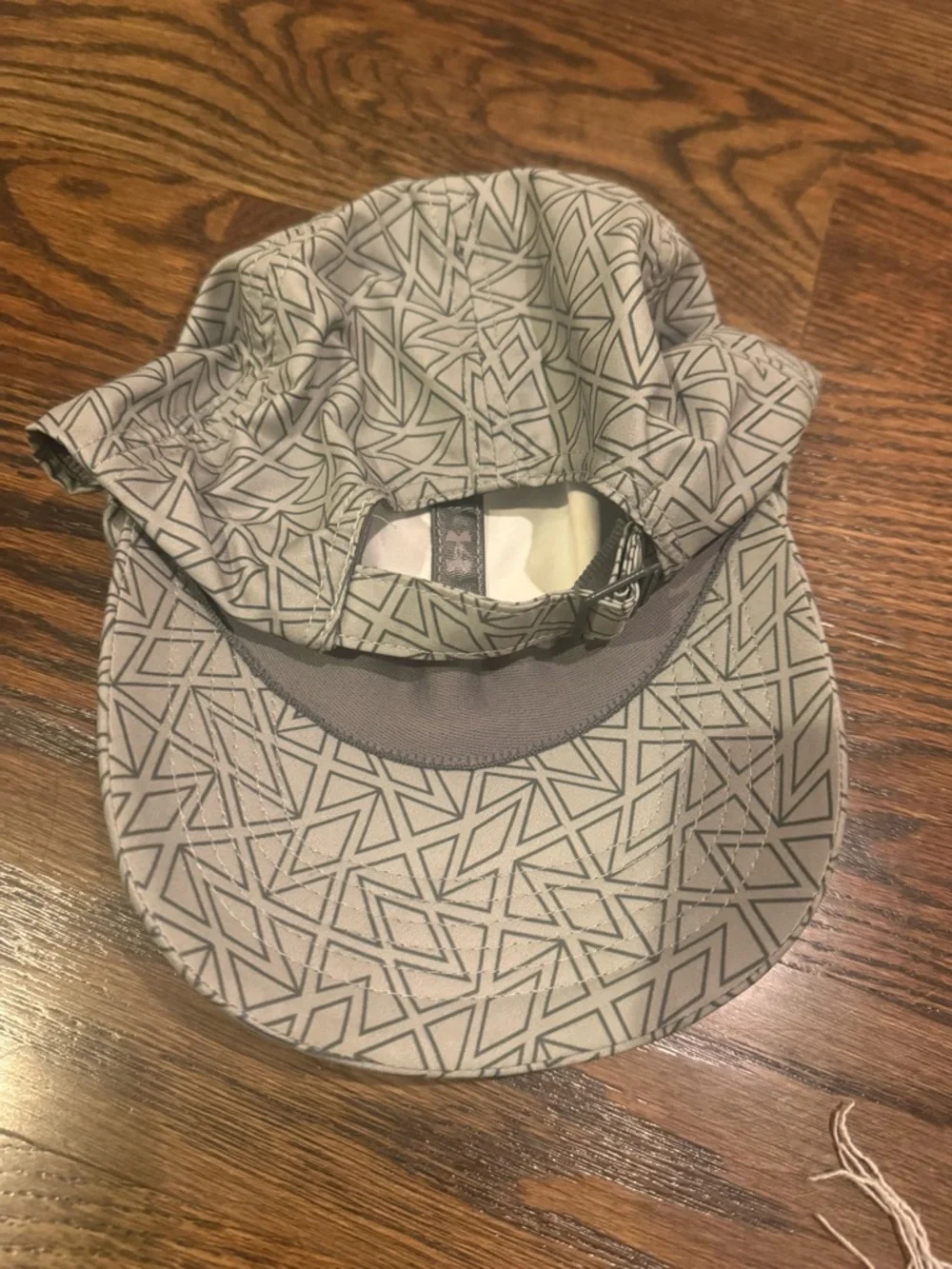 Under Armour Gray Geometric Hat with Pink Logo